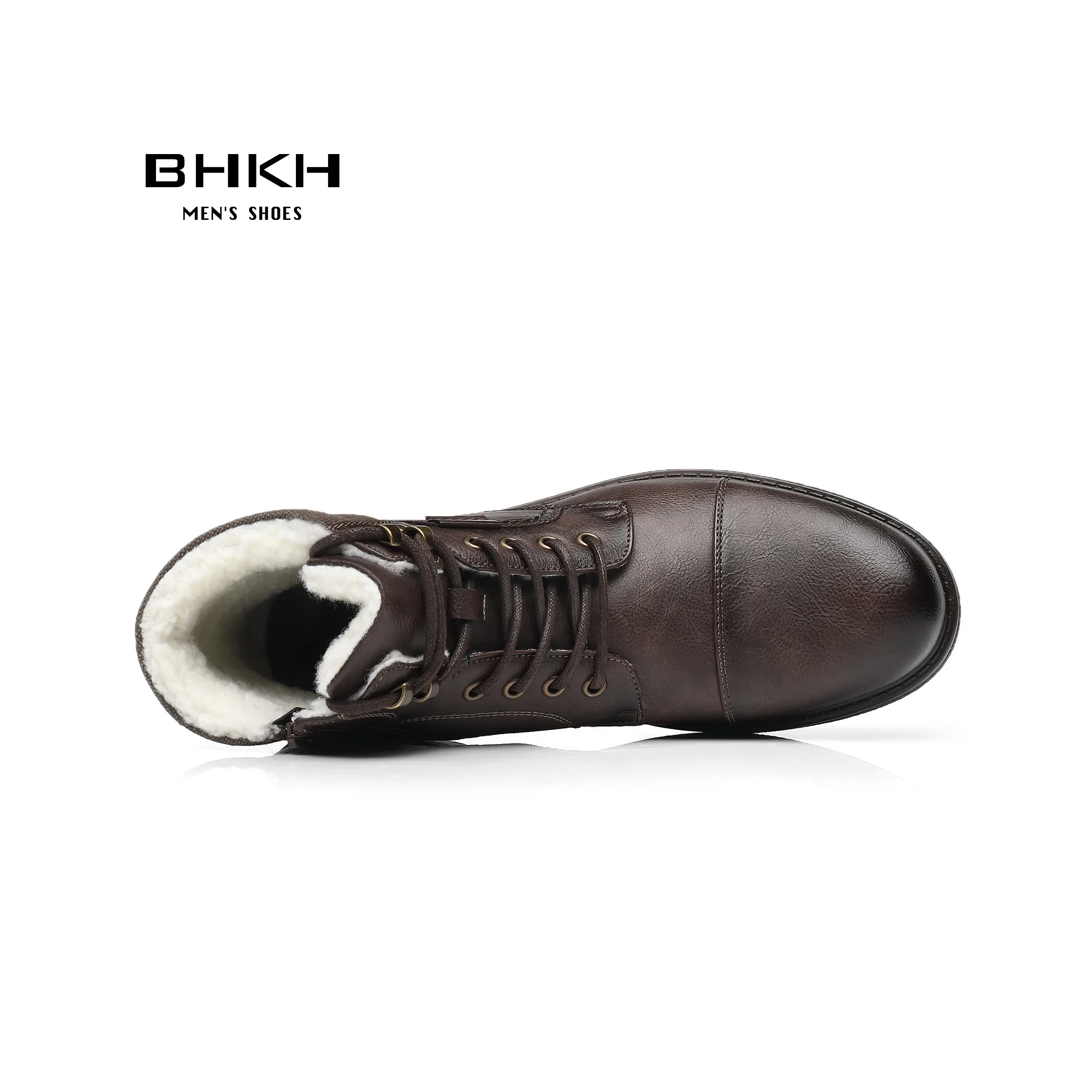 Winter Men Boots Fur Warm Ankle Boots Anti-Slip Snow Shoes Zip Lace-up Casual Man Shoes outdoor boots men leather boots business mens boots
