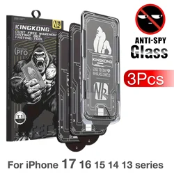 Anti - Peeping Tempered Glass Screen Protector - 3 - Pack, 9H Durability, Dust - Free - 3Pcs HD