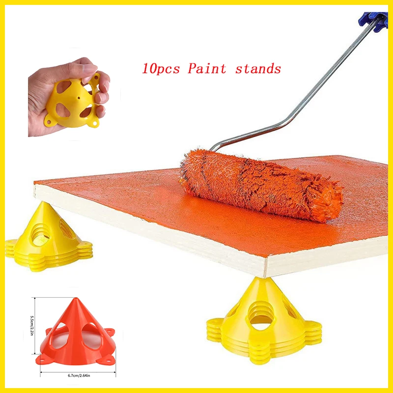 Painting Stands Mini Paint Stands Tool Triangle Tapered Pads Feet For Cabinet Pouring Carpenter Woodworking Accessories 10pcs