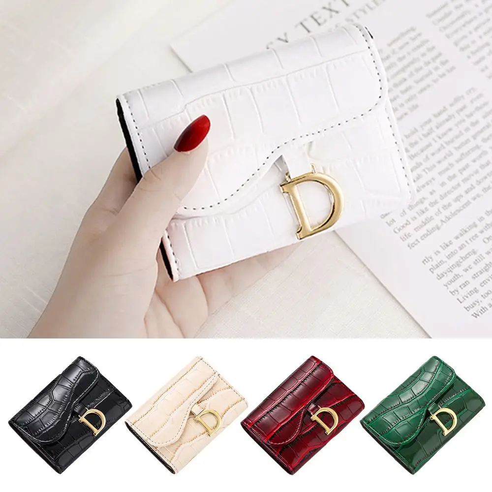 Multi-functional Mini PU Multi-Card Clutch Bag Card Holder Short Wallet
