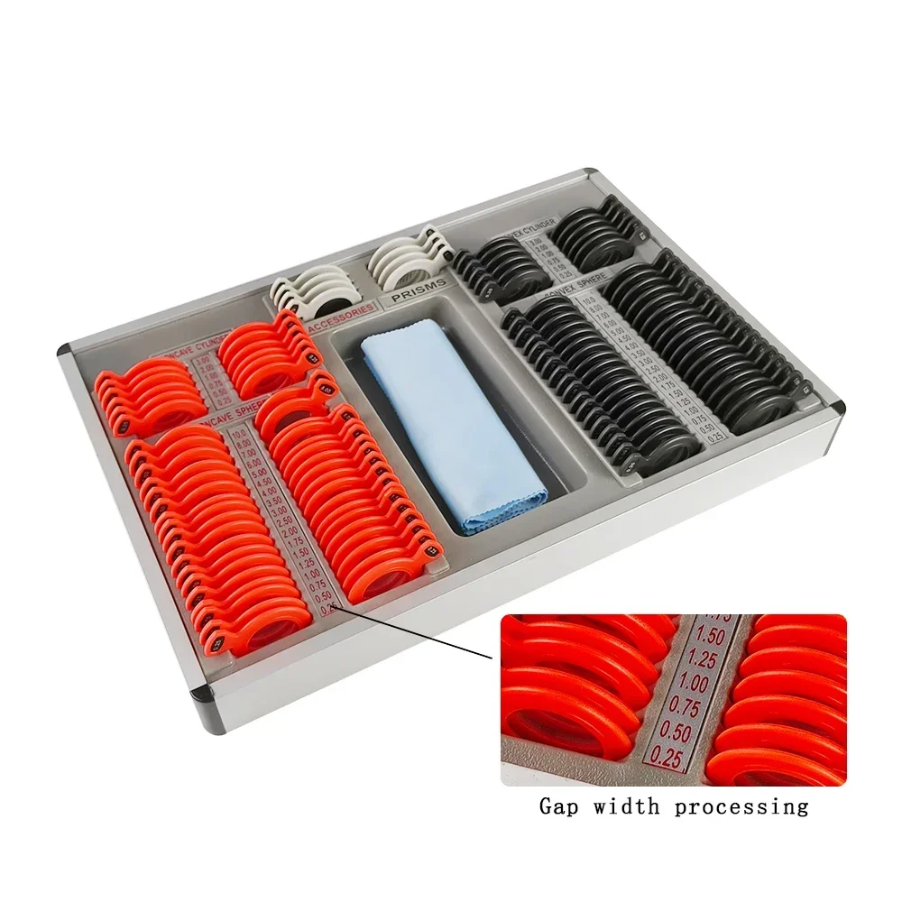 104 Pcs Optometry Trial Lens Set Case with Color Plastic Rims SLC-104