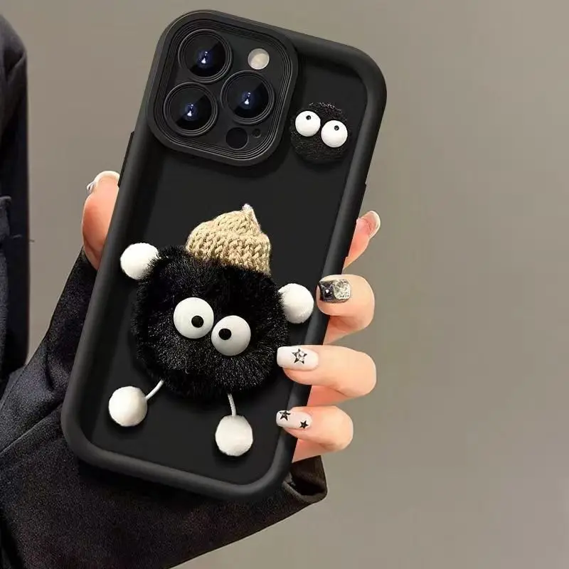 Pour iPhone 16 7 8 plus X XR XS Max mignon anti-chute arrière couverture pour iPhone 12 13 14 15 11 Pro Max belle 3D dessin animé étui en silicone_voghion.com