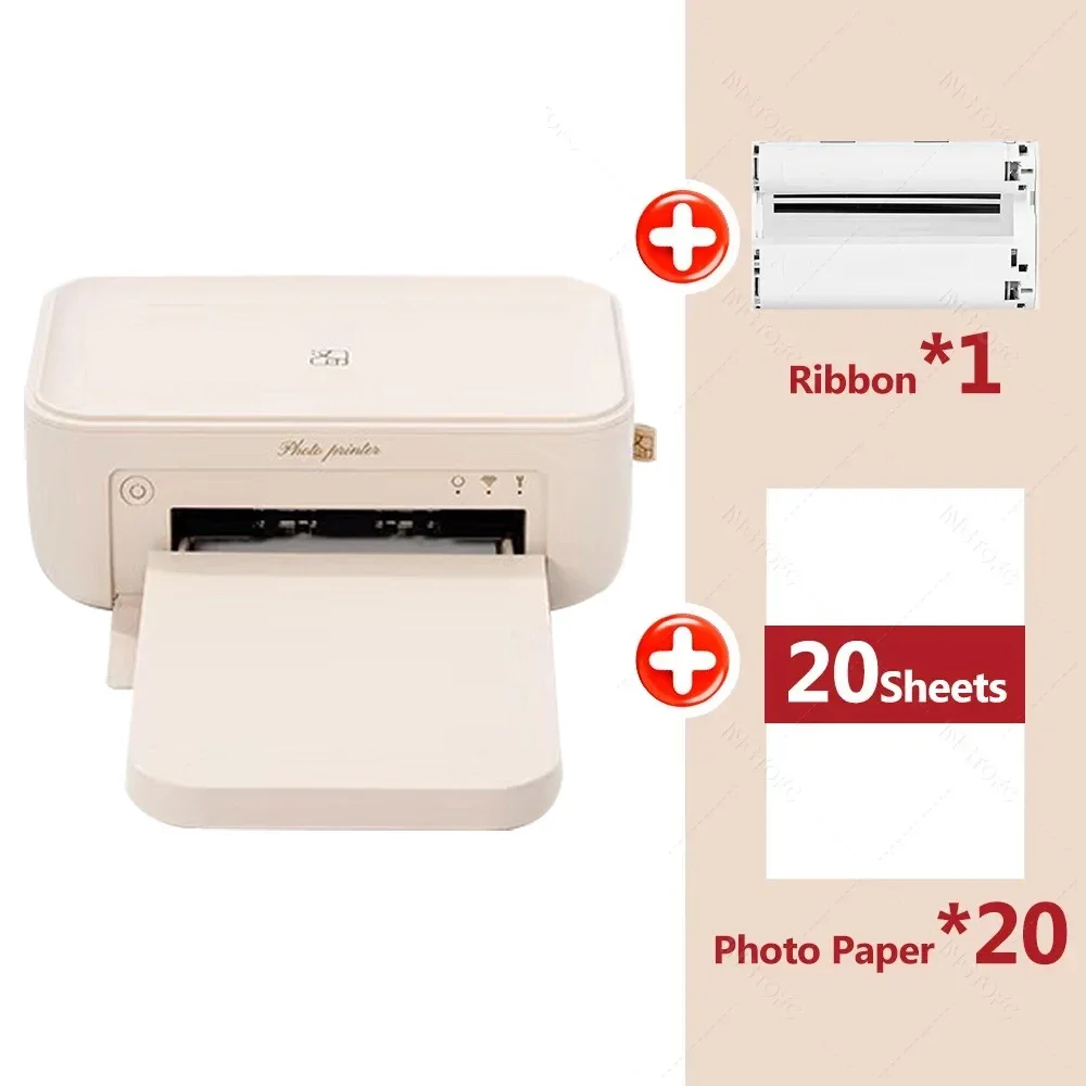 4x6 인치 HPRT 포토 컬러 프린터 CP4100 와이파이 휴대용 맞춤형 미니 무선 포켓 프린터 가정용 소형 휴대폰 사진 프린터