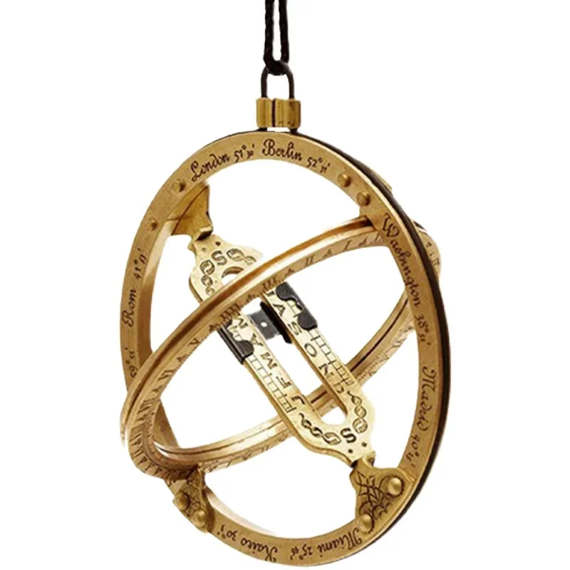~L Ring sundial ring pendant pure copper boy furniture accessories handmade gifts creative ornaments