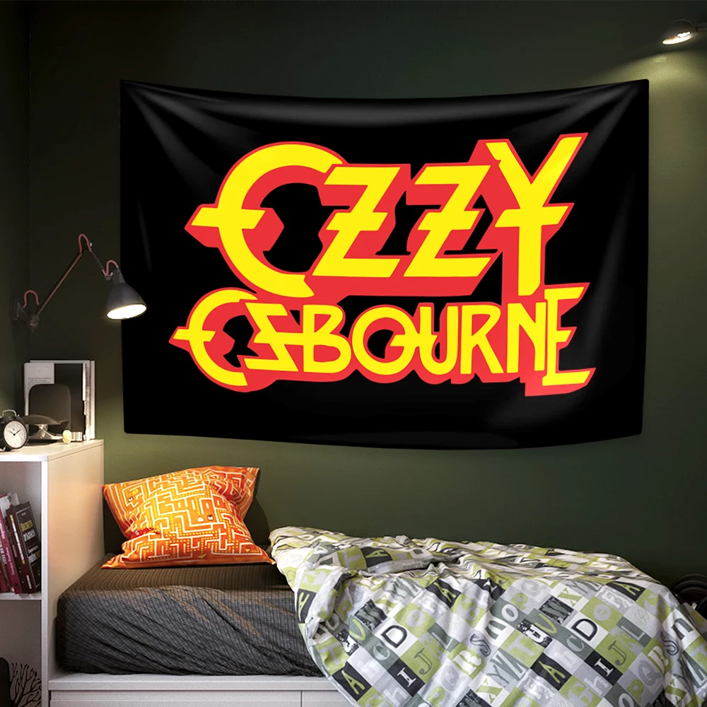 Rock And Roll Music Singer Tapestry Ozzy Osgarne Album Cover Home Decor Wall Hanging Background Cloth Bedroom Dorm Decoration