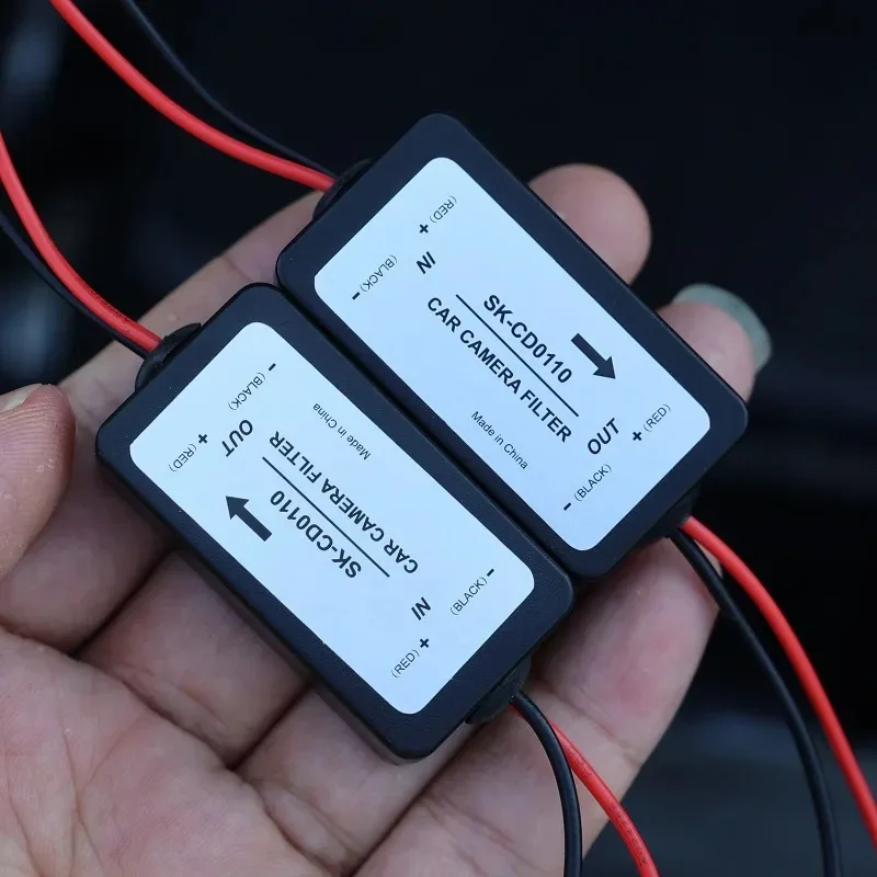 Broken Line Style Rectifier DC 12V Power Car Rear View Camera Power Relay Capacitor Auto Relay Capacitor Filter Connector