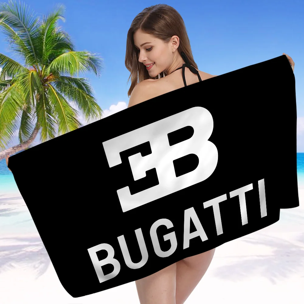 Brand B-Bugatti Microfiber Blanket Quick Drying Beach Towels Oversized Printing Super Absorbent Pool Towel Blanket 5