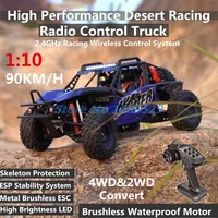 90KM/H High Performance Radio Control Car 58CM 1:10 4WD High Speed Brushless All Terrain Off Road Metal Waterproof RC Truck Car 1