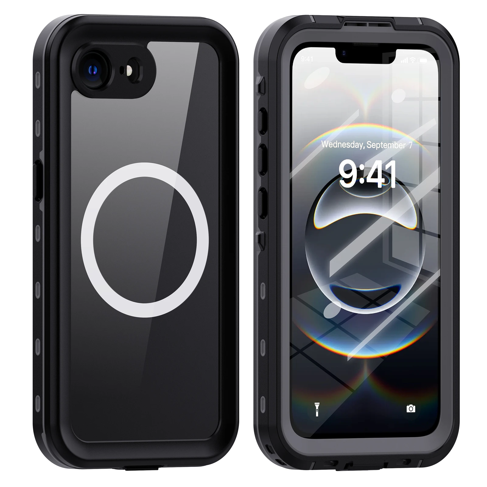 IP68 Waterproof Magnetic Case - Shockproof Secure Transparent Protection Cover