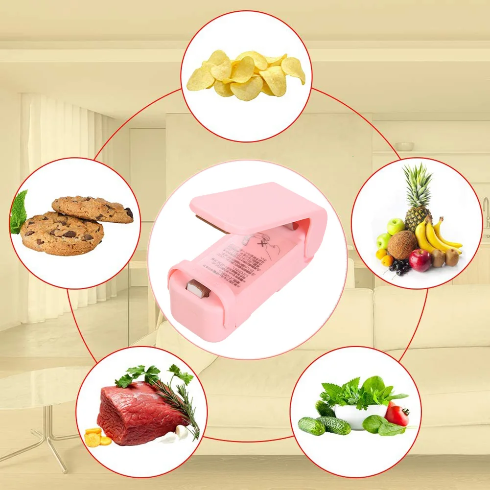 Mini Bag Sealers Portable Bag Resealer Machine Vacuum Sealing Machine for Plastic Bags Storage for Food Snack Cookies Fresh mini sealer plastic bag sealer