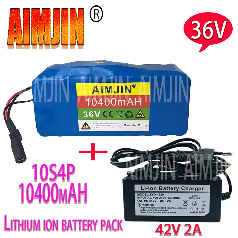 

Новый литиевый аккумулятор большой емкости 36 В 10s4p 800 Ач 18650 Вт, электрический велосипед, скутер с BMS + зарядным устройством