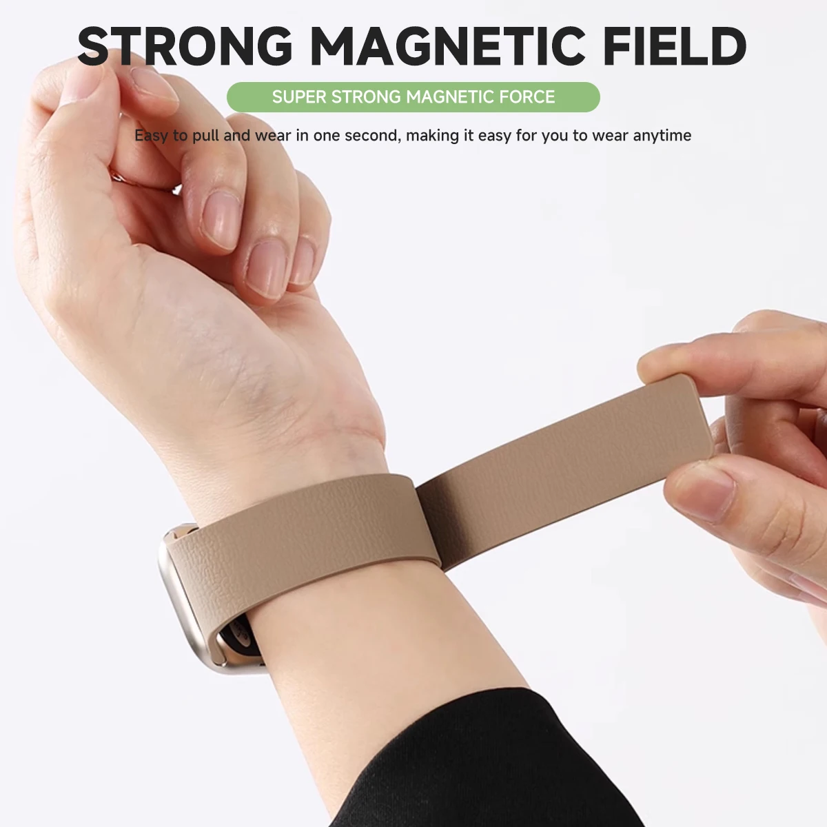 Silicone Magnetic Loop Strap - Versatile Sizes 18mm/20mm/22mm