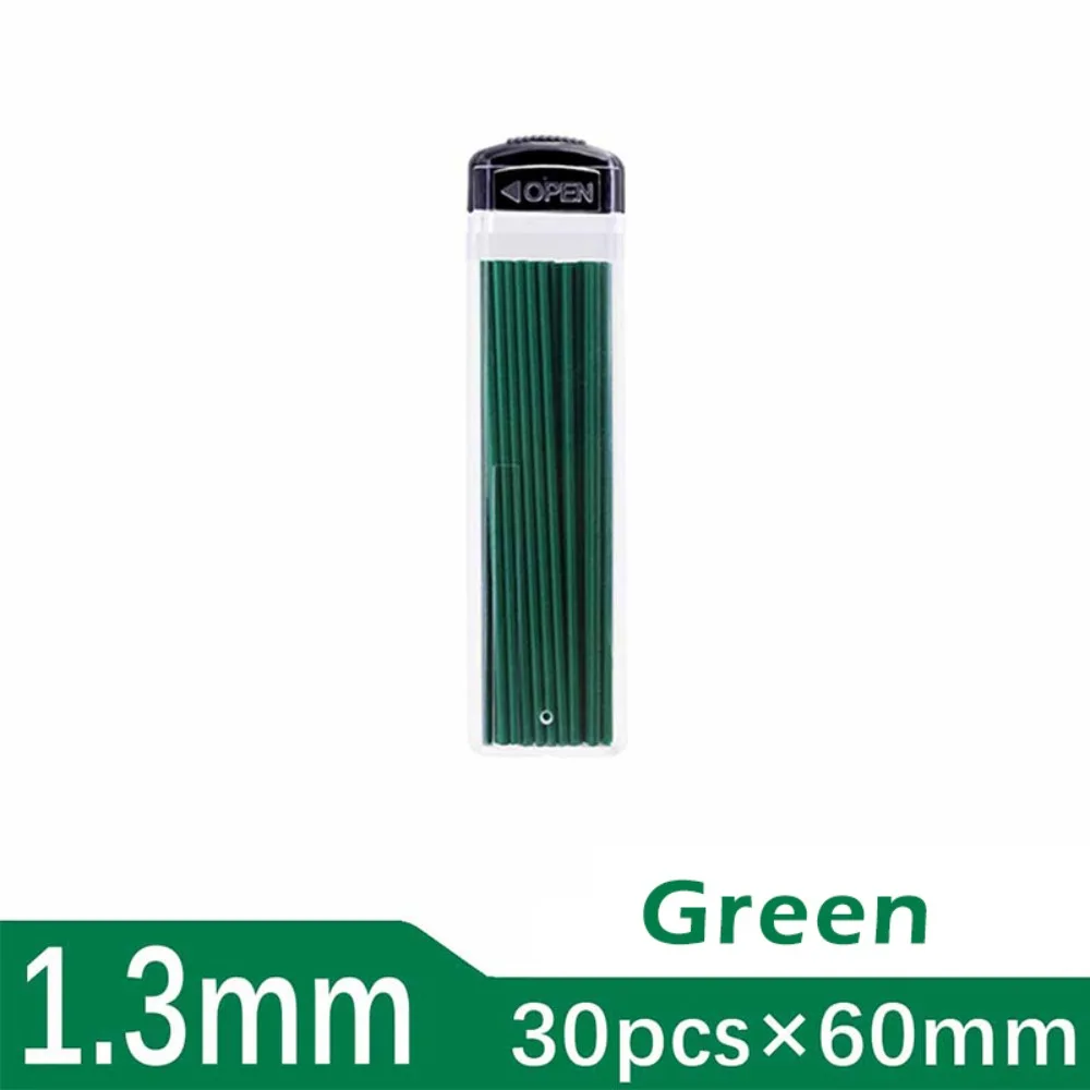 30개/박스 1.3mm 자동 연필심 리필 컬러 교체형 기계식 연필 리필 기계식 연필..