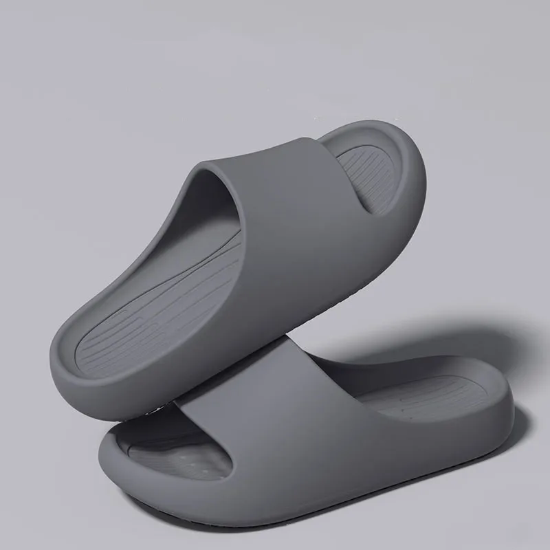 Big Size 50 51 New Summer Women's Slippers Men's Bathroom Flip Flops Concise Solid Color Shoes Home Non Slip Flats Beach Sandals 2