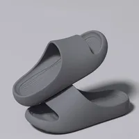 Big Size 50 51 New Summer Women's Slippers Men's Bathroom Flip Flops Concise Solid Color Shoes Home Non Slip Flats Beach Sandals 2