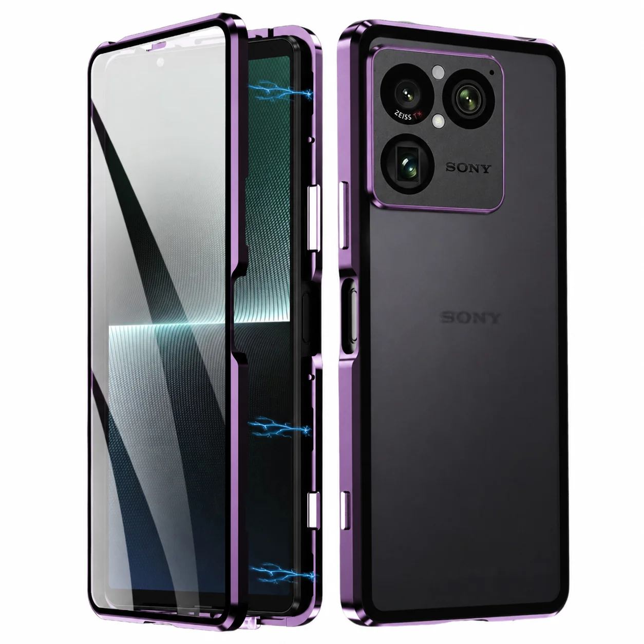 Enhanced Magnetic Metal Frame Double-Sided Glass Phone Case Cover