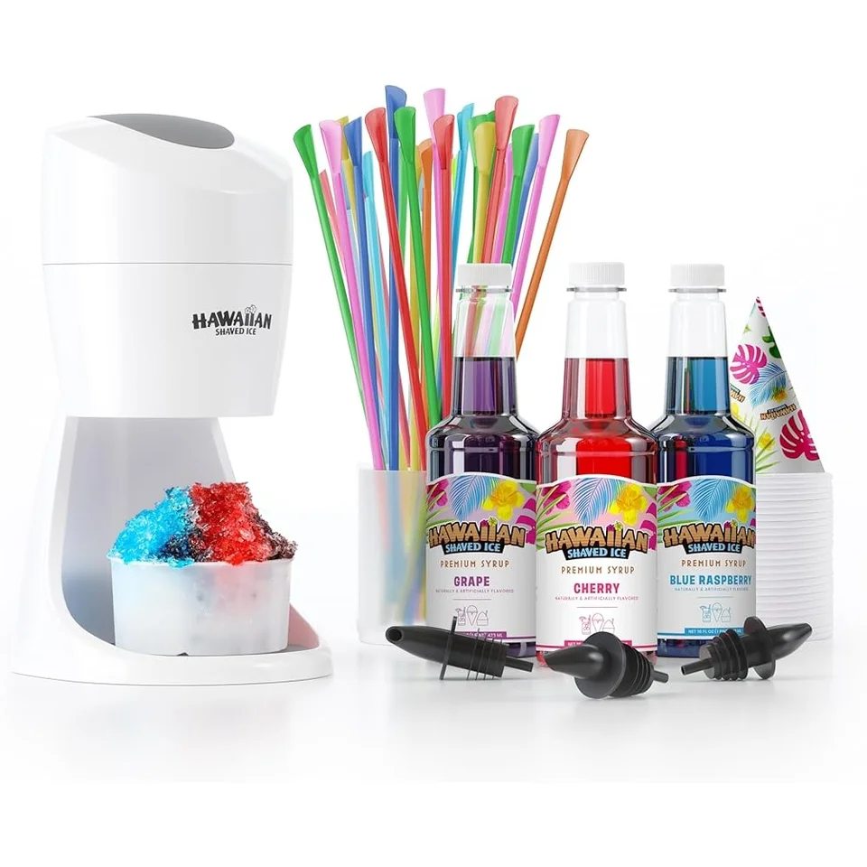 Electric Shaved Ice Machine Kit for Homemade Treats