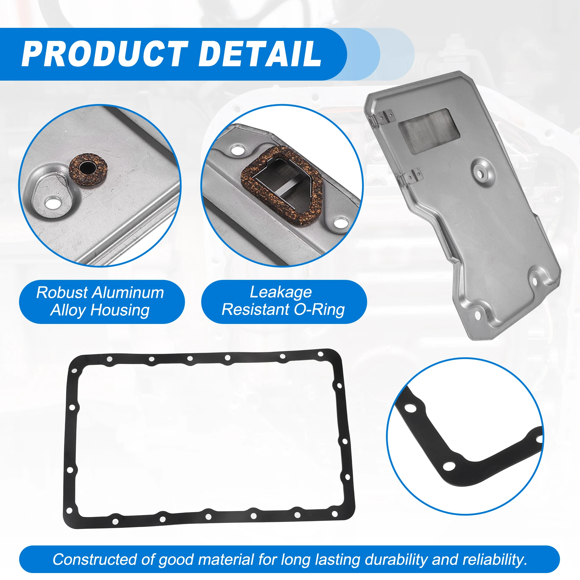 UXCELL Automatic Transmission Filter CVT Oil Cooler Filter Oil Pan Gasket Kit for Toyota Cressida 1989-1992 No.3533030011