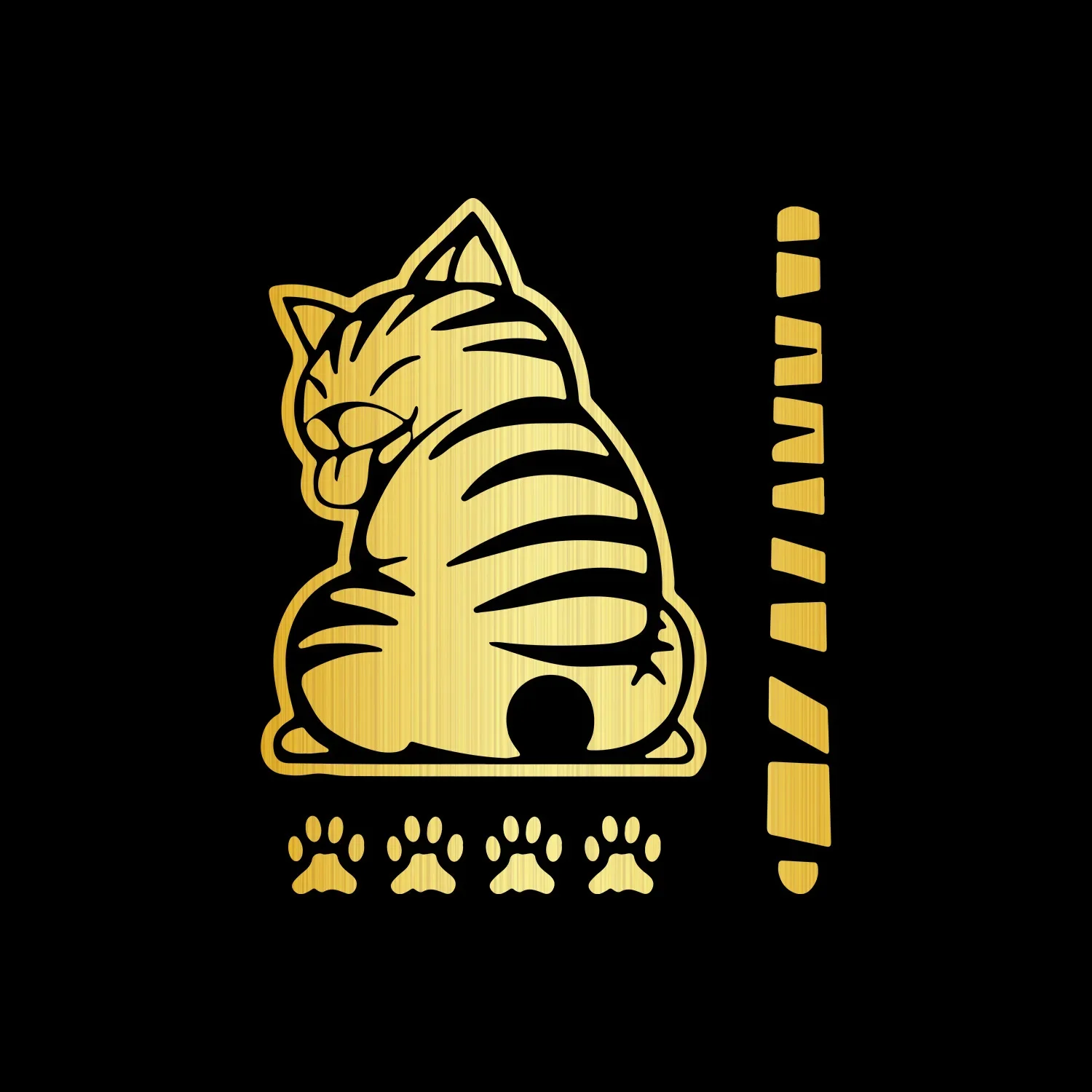 ZBGUN 1 PC Car Rear Wiper Cat Sticker, 7.8\" X 12.5\" Finely Carved Cute Animal Waving Wiper Decorative Decal, Car Window Mural Laptop Art PVC Sticker, Universal For Most Cars