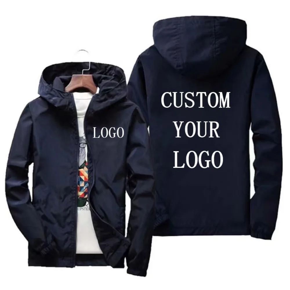 Veste personnalisable unisexe avec logo sur mesure - Windbreaker léger pour pêche et vêtement promotionnel