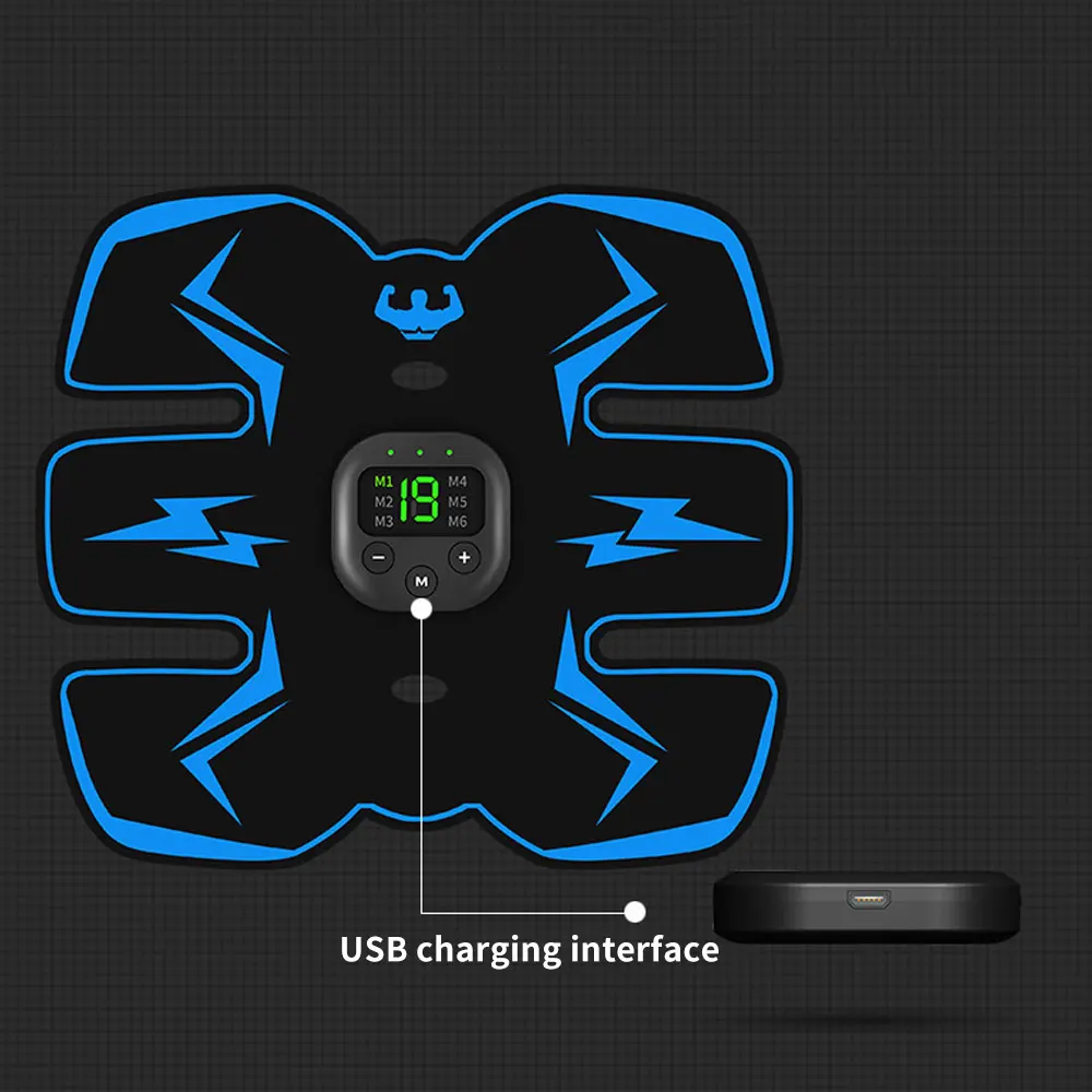 EMS Elektrischer Muskelstimulator Gürtel Mikrostrom Taillentrainer Massage Abnehmen Workout Home Gym Tragbare Fitness – Detail 7