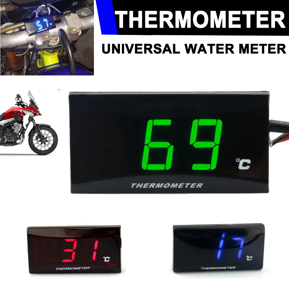 Motorcycle Thermometer Way Connector,Motorcycle Blue Lighting LCD