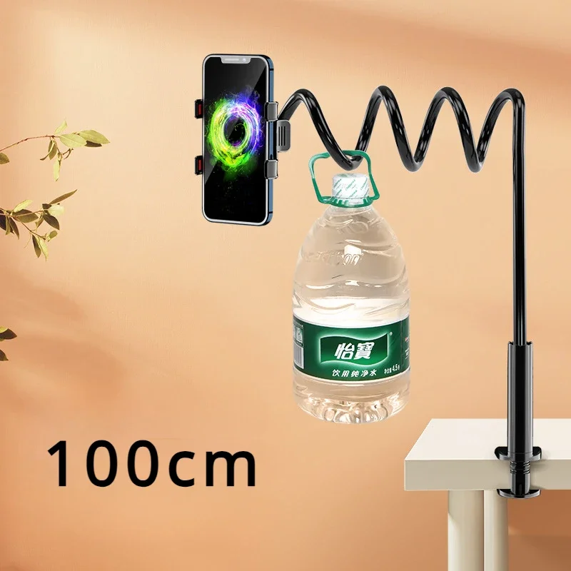 100 ซม.คลิปโทรศัพท์บนขาตั้งผู้ถือGripยืดหยุ่นยาวLazy Bracket Mount ClampสําหรับIPhone 15 Proอุปกรณ์เสริมผู้ถือโทรศัพท์ 1