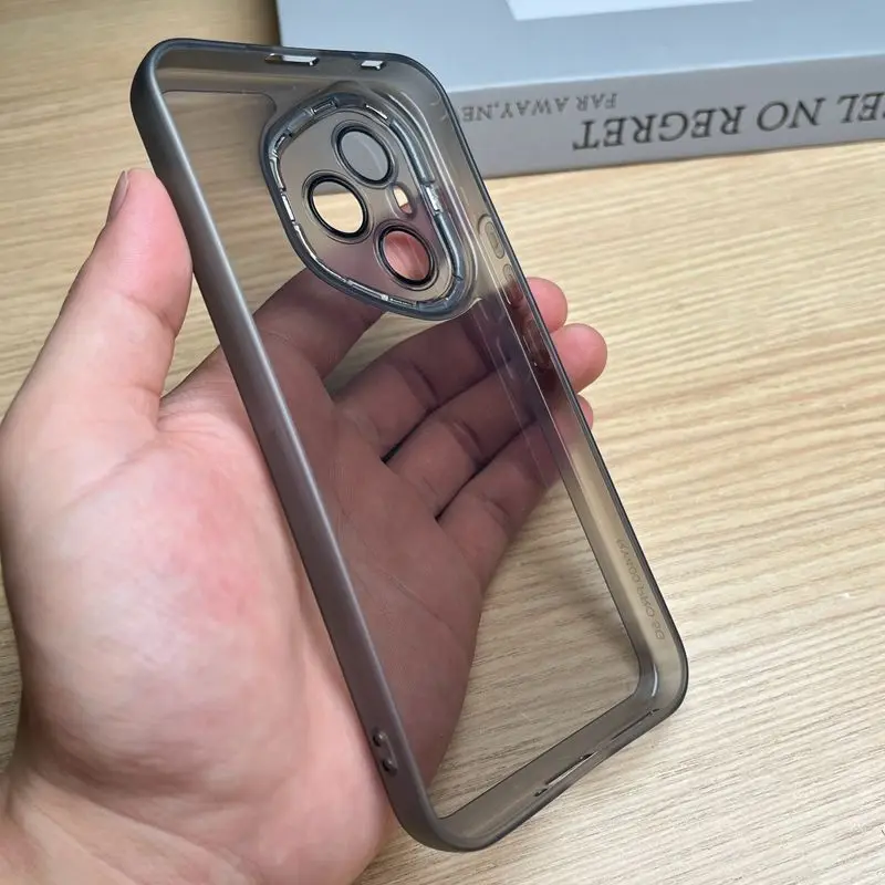 Premium Soft TPU Transparent Magnetic Lens Protective Back Cover