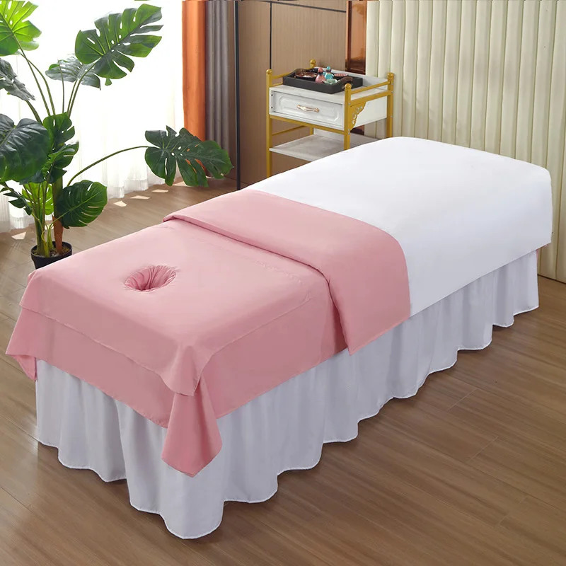 Velvet Opening Hole Quick Dry Washable Salon Spa Massage Therapy Beauty Bed Cover Bed Sheet Protector Cover Massage Bed Covers 3