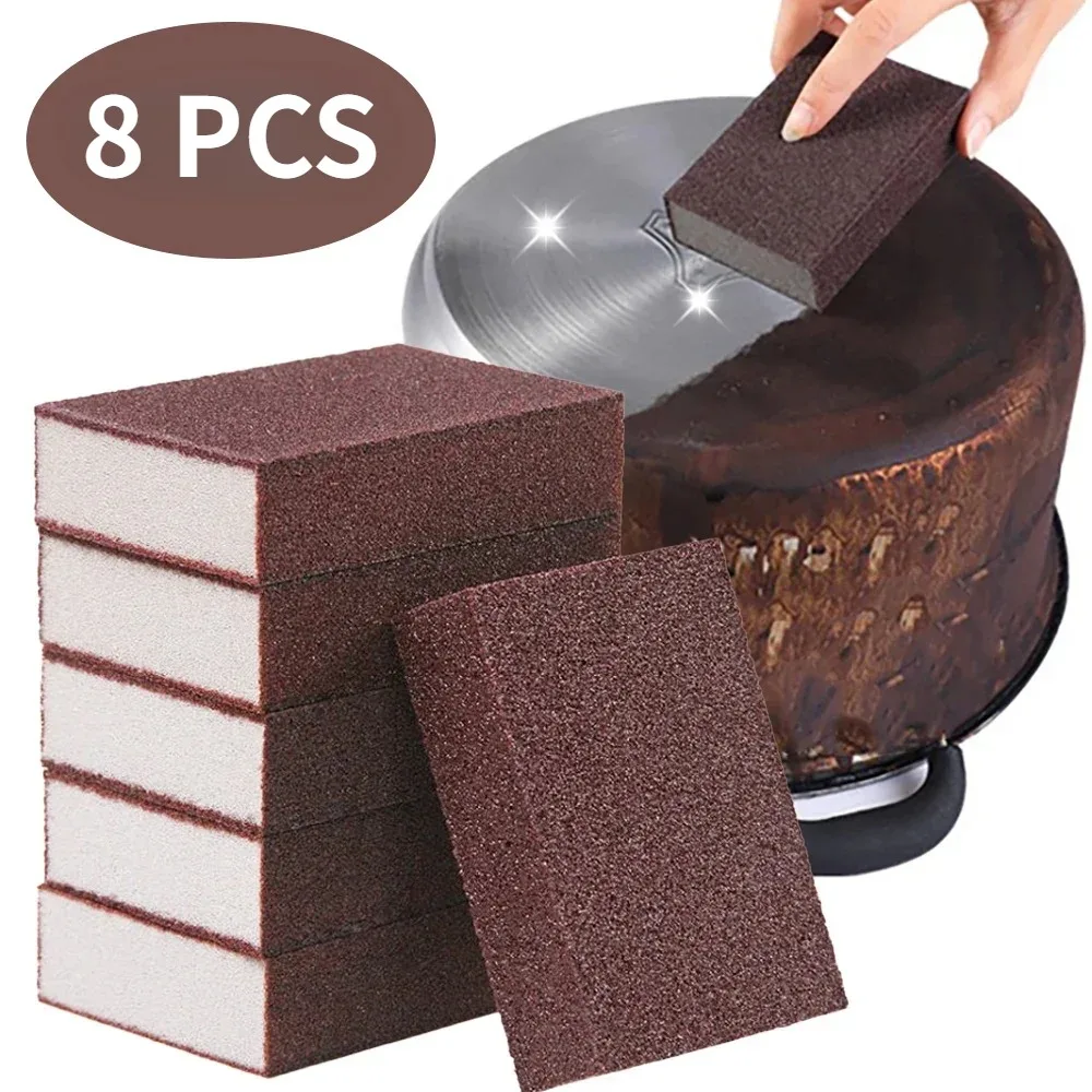 Nano Sponge Eraser Carborundum Removing Rust Cleaning Sponge Brush Kitchen Pot Dish Rust Removal Cleaner Accessories 1-8Pcs