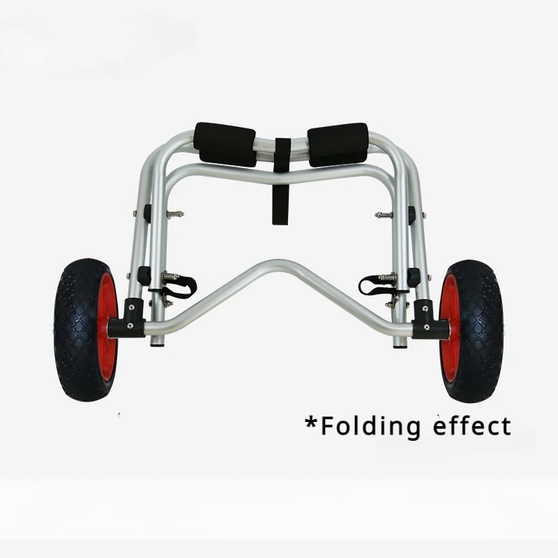Folding trolley carrier kayak kit kayak transport trolley with two airless wheels ,suitable for kinds of kayak with plug holes