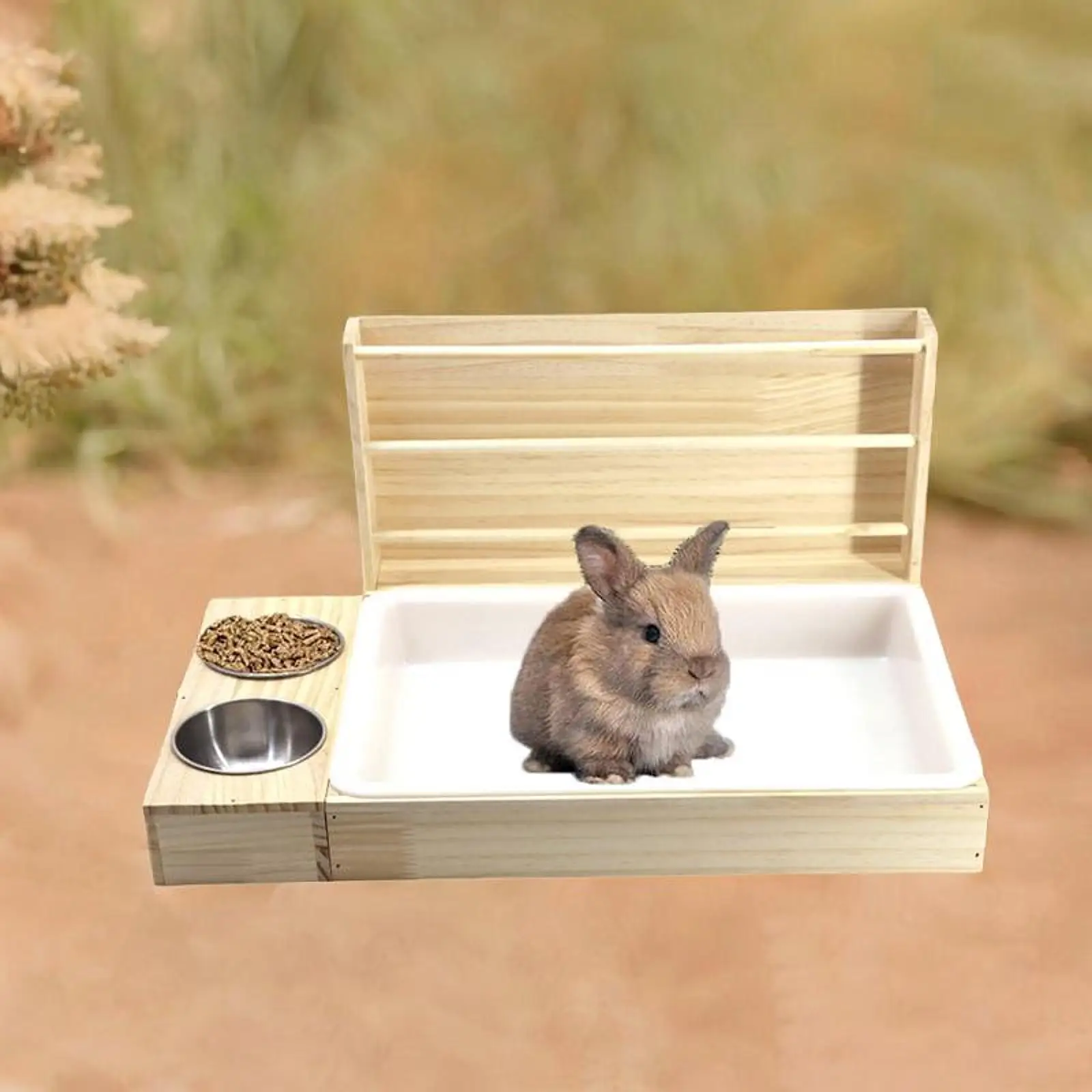 3 in 1 Rabbit Hay Feeder Guinea Pig Hay Holder for Gerbil Hamster Rabbit