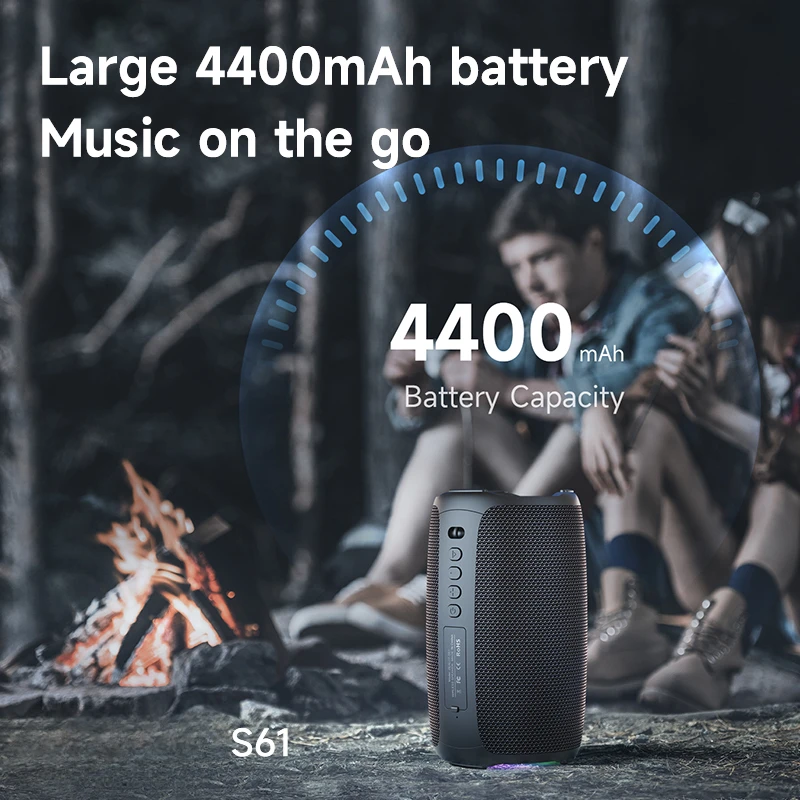 S61 Bluetooth Speaker,with IPX6 Waterproof Protection and Outdoor Bass Sound for Backyard and Beach Party,10W Loudspeaker HOT
