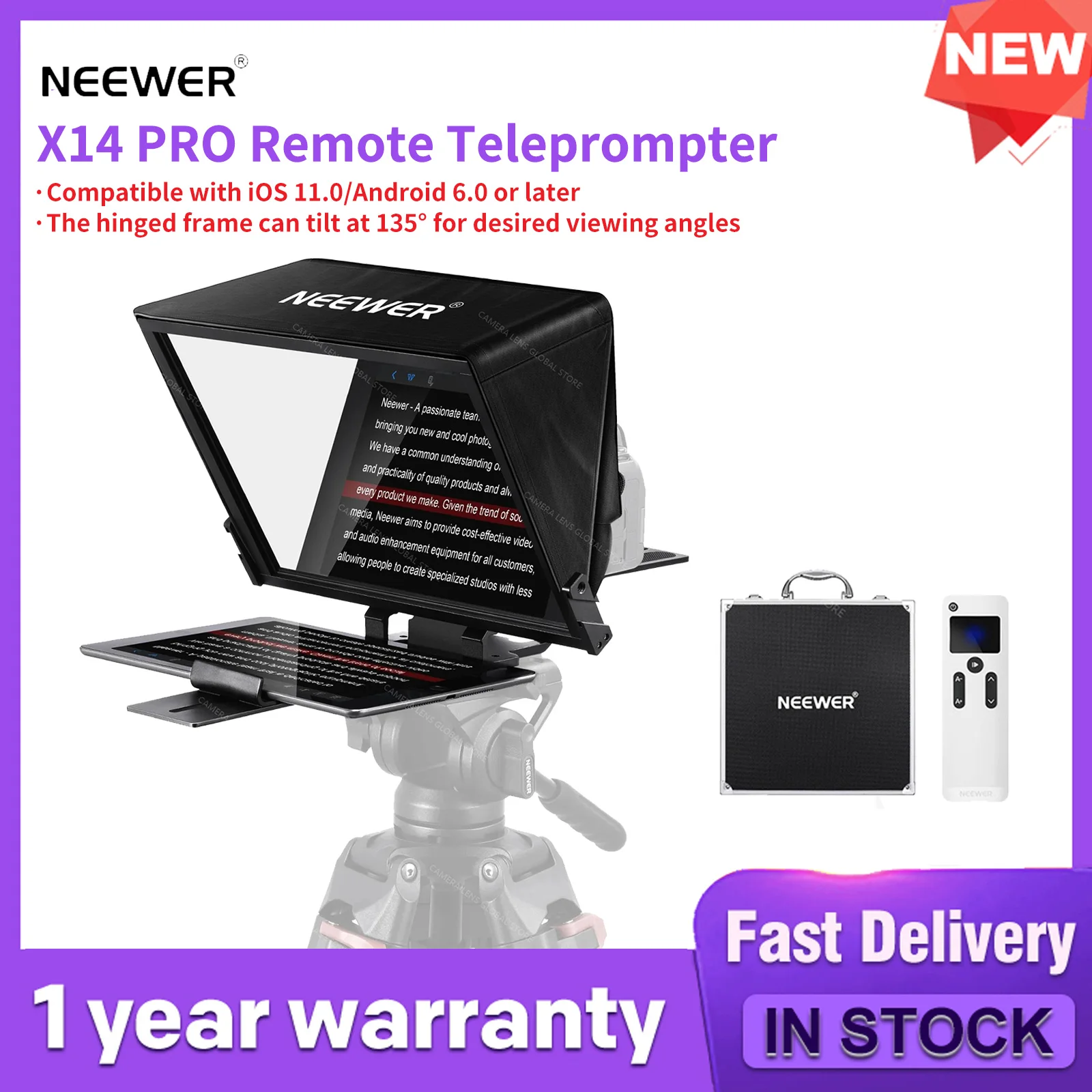 NEEWERX14PRORemoteTeleprompterwithRT110RemoteAPPControl