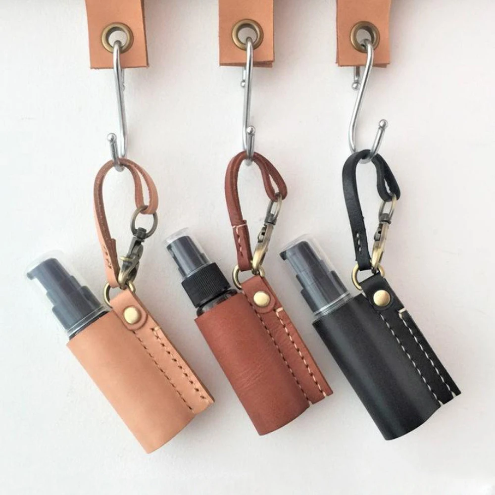 60ml Hand Washing Spray Bottle Cover Reusable Bottle Hand Sanitizer Keychain Spray Bottle Keychain Holder Refillable Bottles