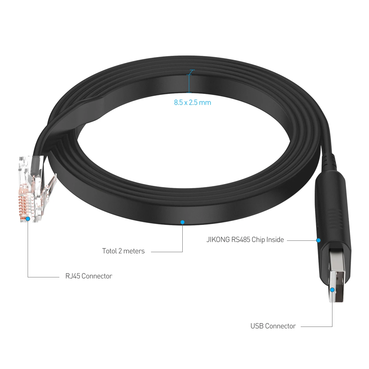 JKBMS USB to RJ45 Connector for JK-PB1A16S10P JK-PB1A16S15P JK-PB2A16S15P JK-PB2