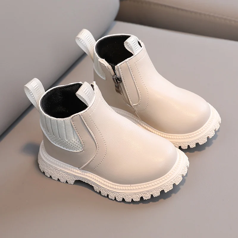 Children's Short Boots Autumn Fashion Boys Girls Handsome Casual All-Match Comfortable Side Zipper Non-Slip Ankle Boot children boots