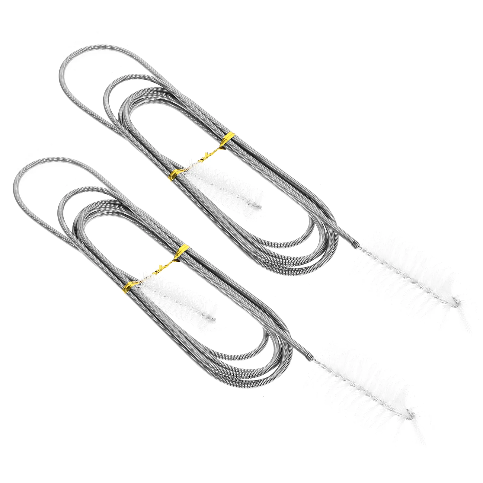 

2pcs Long Pipe Cleaner Tube Cleaning Brush Drain Cleaning Tool Pipe Brush For Fridge Plumbing
