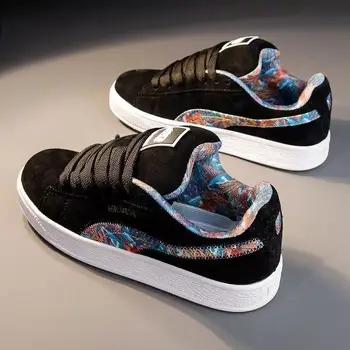 New style black thick-soled sports casual shoes for students men and women in spring and autumn35-43 1