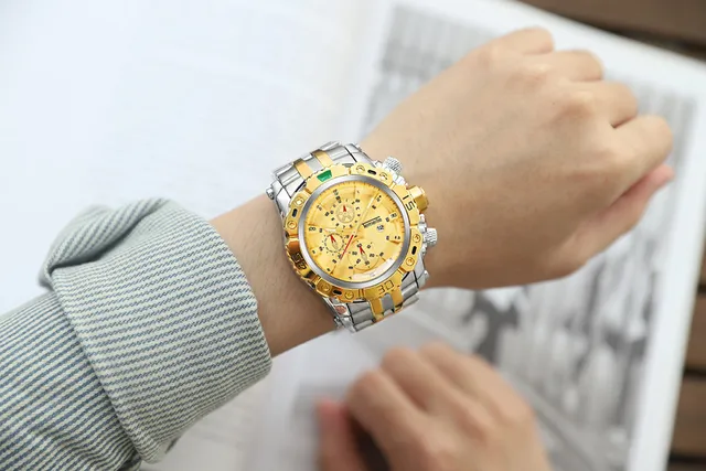 大橋　レア　インビクタ 　ニューベノム　リザーブ25977　中古美品 最高級☆ダイヤ＆サンドストーン文字盤 INVICTA Reserve 45359