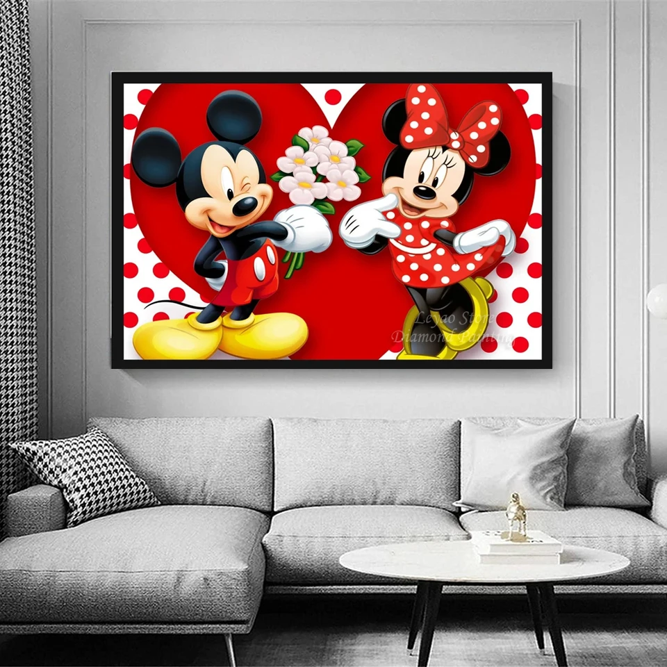 5D Diamond Painting Abstract Background Mickey Mouse Kit
