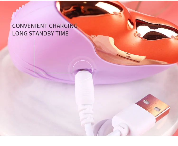 Ηλεκτρικό καθαριστικό όργανο σιλικόνης Love Model, φόρτιση οργάνου καθαρισμού προσώπου, υπερηχητική μίνι βούρτσα προσώπου, βούρτσα προσώπου_voghion.com