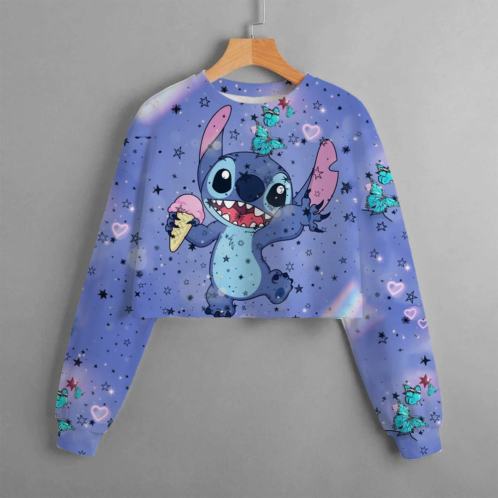 Sweat à Capuche Court Fille - Impression Dessin Animé Huntrix, Confortable En Coton/polyester - Pour Sport, Loisirs - Taille 110 à 170 Cm