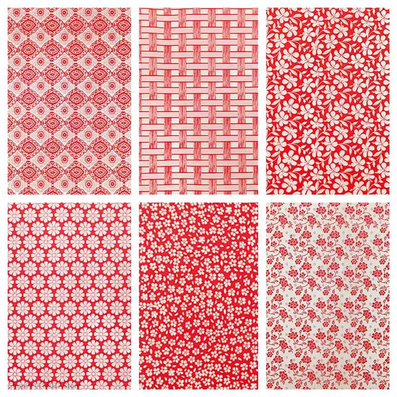 Pottery Underglaze Decal Paper Plaid/Flower Colorful Transfer Paper Polymer Clay DIY High Temperature Ceramic Decal Coloring Polymer Clay Tools Pottery Tools Clay Sculpting Tools Pottery Sculpting Tools Clay Craft Tool Ceramic Transfer Paper