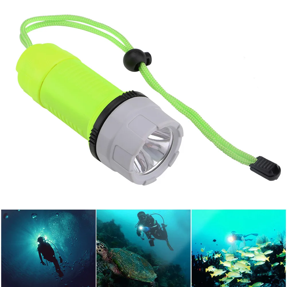 

1pc LED Diving Light Waterproof Strong Light Diving Underwater Flashlight 3 Mode Rotary Switch 12.7x4.7x3.8cm Lighting Tool Lamp
