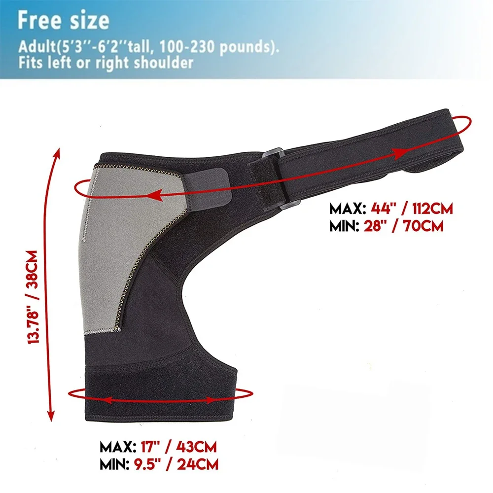 Adjustable Shoulder Support Brace pad Belt Band Strap Wrap Sport Recovery Neoprene Shoulder Compression Sleeves Back Brace Guard