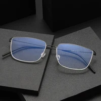 Новые датные брендовые оптические титановые очки в оправе для мужчин и женщин, безвинтовые сверхлегкие очки в тонкой оправе, модные простые очки — изображение 3