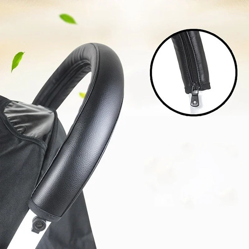 BabyStrollerHandleCoverArmrestPULeatherProtectiveSleeves