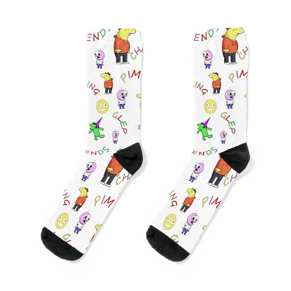 

Smiling Friends Characters Pattern Socks japanese fashion short Male Socks Women's