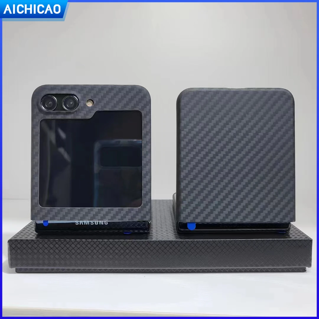 

ACC-Carbon Color carbon fiber case For Samsung Galaxy Z Flip 5 case carbon fiber Ultra-thin anti-drop Z Flip 5 phone hard Cover